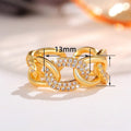 Trendy Chain Ring Light Luxury Niche Design Statement Index Finger Ring For Women view 4