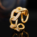 Trendy Chain Ring Light Luxury Niche Design Statement Index Finger Ring For Women view 2
