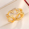 Trendy Chain Ring Light Luxury Niche Design Statement Index Finger Ring For Women view 3
