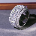 Hip Hop Street Style Half Eternity Iced Zircon Ring For Men And Women Index Finger Jewelry view 1