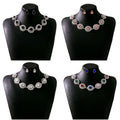 Luxury Teardrop Alloy Rhinestone Crystal Drops For Women, Elegant Colorful Banquet Statement Earrings view 1