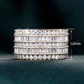 Five Row Sparkling Statement Women's Ring, Fashion Proposal Engagement Jewelry Gift view 5