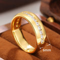 Three Piece Ring Set With Micro Pave Marquise Zircon, Simple Row Stone Engagement Mens Ring view 4