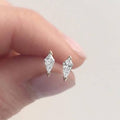 Japanese Sweet Mini Stud Earrings, Diamond Shape Simple Small Magic Girl Style Fashion Ear Jewelry view 1