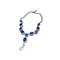 French Court Style Faux Pearl Teardrop Rhinestone Necklace Earrings Jewelry Set view 5