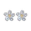 Alloy Flower Baroque Pearl Stud Earrings Fresh Minimalist Commuter Elegant Women's Jewelry view 5