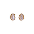 French Light Luxury Irregular Baroque Faux Pearl Stud Earrings For Women Vintage Geometric Round Design view 5