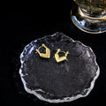 Elegant Gold Tone Alloy Hollow Heart Hoop For Women Minimalist Niche Design Daily Commuter Earrings view 4