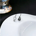 Elegant Asymmetric Guitar And Treble Clef Rhinestone Enamel Alloy Stud Earrings view 2