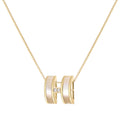 Real Gold Plated Copper Zircon Letter H Necklace Minimalist Light Luxury Clavicle Chain For Women view 5