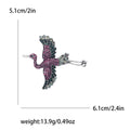 Alloy Rhinestone Flying Crane Brooch Pin For Cheongsam Lapel Decor view 5