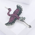 Alloy Rhinestone Flying Crane Brooch Pin For Cheongsam Lapel Decor view 6