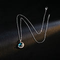 Korean Silver Butterfly Cat Necklace Cute Animal Planet Collarbone Chain Rhinestone Whale Pendant view 4