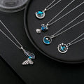Korean Silver Butterfly Cat Necklace Cute Animal Planet Collarbone Chain Rhinestone Whale Pendant view 1