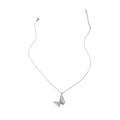 Korean Silver Butterfly Cat Necklace Cute Animal Planet Collarbone Chain Rhinestone Whale Pendant view 5