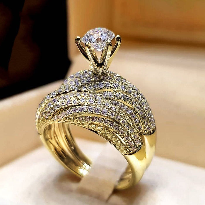 Hot Selling Couple Rings For Women, European American Fashion Zircon Birthday Gift Matching Rings