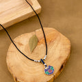New Chinese Ethnic Butterfly Necklace With Ceramic Flower Bell And Peace Lock Collarbone Chain view 4