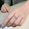 European Classic Sparkling Teardrop Ring Creative Women's Wedding Jewelry Finger Ring view 4