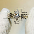 Style Niche Feather Ring For Women, Pastoral Wheat Round Micro Paved Adjustable Ring view 5