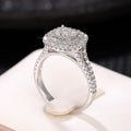Micro Pave Eight Hearts Eight Arrows Square Ring European Round Spliced Engagement Ring For Women view 3