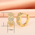 Exaggerated Round Hoop Earrings With Zircon Heart Charm, Korean Style Statement Women's Jewelry view 5