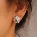 Vintage Court Style Multi Layer Irregular Round Stud Earrings For European Fashion Jewelry view 4