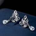 Elegant Short Drop Earrings With Hollow Leaf And Flower Petal Design For Summer Jewelry view 2