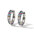 Colorful Zircon Huggie Hoop Earrings For Women Minimalist Niche Designer Fashion Ear Jewelry view 2