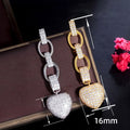 French Style Heart Pendant Micro Paved Heart Earrings For Women, European Fashion Jewelry view 5