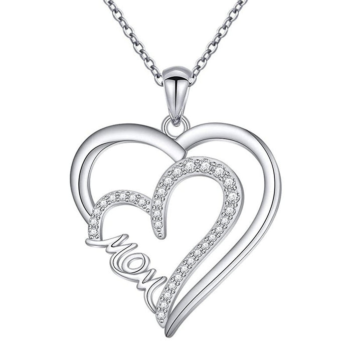Beating Heart Pendant Necklace For Women, Heart Shape Collarbone Chain Mother's Day Gift