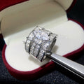 High End Three Piece Ring Set European American Fashion Luxury Marquise Zircon Stack Rings view 3