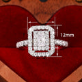 Vintage Rock Sugar Exaggerated Hollow Rectangle Ring, Classic European American Index Finger Jewelry view 5
