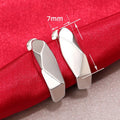 Geometric Square Folded Stud Earrings, Irregular Metal Statement Ear Jewelry For Women view 5