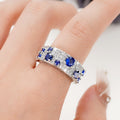Vintage Court Style Simulated Moissanite Ring For Women With Staggered Zircon Stones view 3