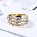 Women's Starry Three Row Zircon Ring, Niche Minimalist Trendy Index Finger Jewelry view 3