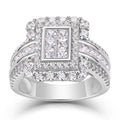 Princess Square Ring For Women Wedding Proposal Irregular Spliced Row Zircon Band Ring view 2