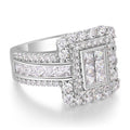 Princess Square Ring For Women Wedding Proposal Irregular Spliced Row Zircon Band Ring view 3