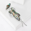 Alloy Abalone Shell Lady Hat Brooch For Vintage Apparel Accessories view 3