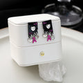 Vintage Dark Hip Hop Ace Of Spades Playing Card Alloy Rhinestone Heart Dangle Stud Earrings view 4