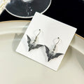 Vintage Punk Black Enamel Alloy Bat Drop Earrings For Women, Halloween Animal Charm Dangle Earrings view 2