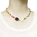 Summer Dopamine Girl Colorful Beaded Necklace Sweet Forest Star Butterfly Heart Collarbone Chain view 5