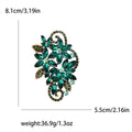 Alloy Crystal Floral Brooch For Elegant Fashion Clothing Accessories view 5