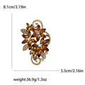 Alloy Crystal Floral Brooch For Elegant Fashion Clothing Accessories view 4