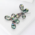 Alloy Abalone Shell Butterfly Brooch Pin For Elegant Apparel Decoration view 3