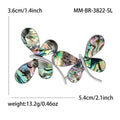 Alloy Abalone Shell Butterfly Brooch Pin For Elegant Apparel Decoration view 5