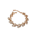 Light Luxury Rhinestone Inlaid Faux Pearl Geometric Line Collarbone Necklace For Women view 5