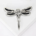 Alloy Vintage Dragonfly Brooch Pin With Emerald Shell Accent view 4