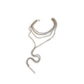 Rhinestone Alloy Chain Multi Layer Tassel Necklace For Women, Sweet Cool Geometric Collarbone Jewelry view 5