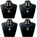 Luxury Water Drop Jewelry Set With Vintage Palace Style Pearl Earrings And Zircon Necklace view 1