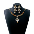 Luxury Water Drop Jewelry Set With Vintage Palace Style Pearl Earrings And Zircon Necklace view 5